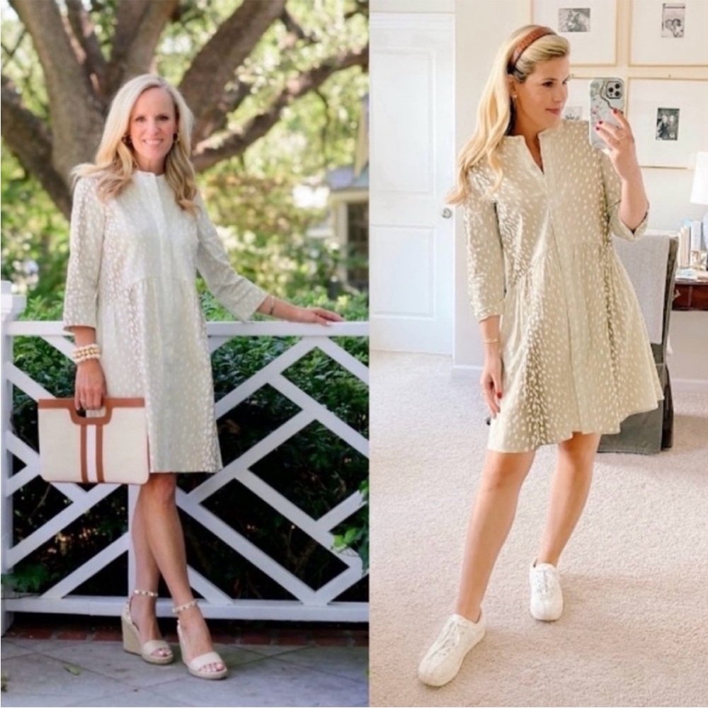 Tuckernuck Antelope Cream Patterned Button-Front … - image 2